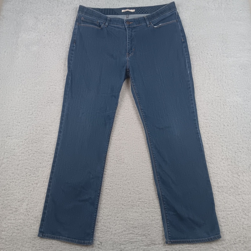 Levi Strauss 525 Perfect Waist Straight Leg Blue Jeans 18 Medium Wash 4309